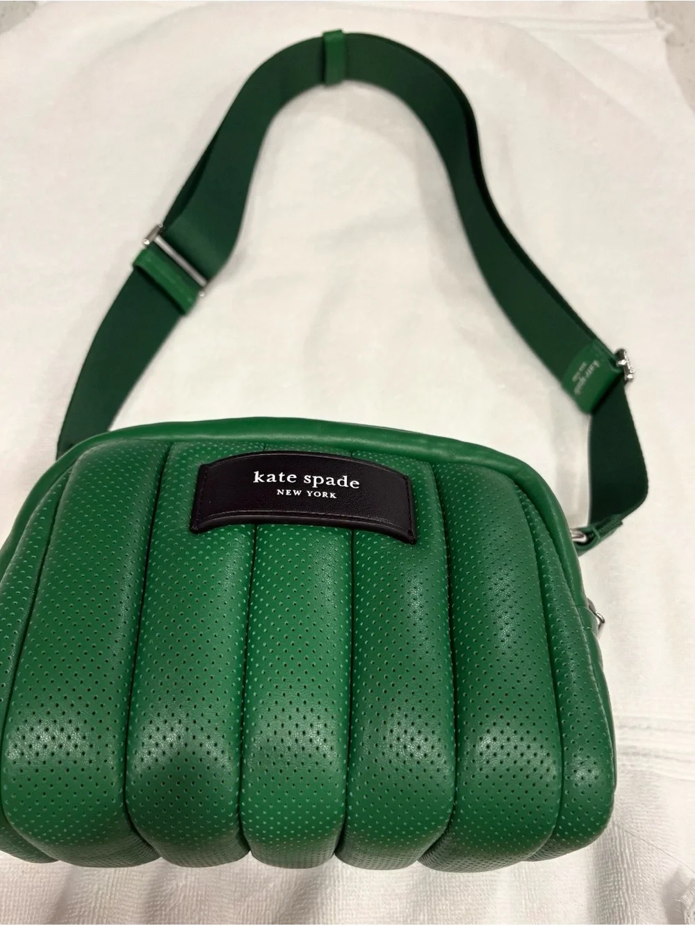 Kate Spade Puffed Perforated Leather Crossbody Bag NWOT